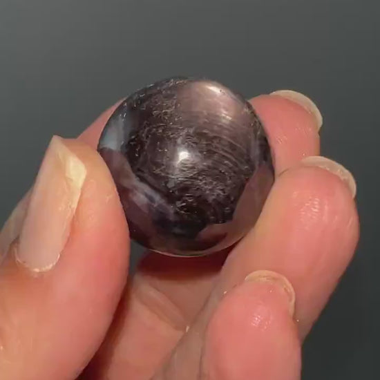 Amazing! Polished Star Sapphire Sphere with Natural Stunning Star