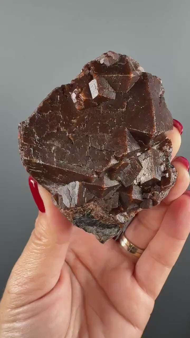 Brown Andradite Garnet Crystal Specimen