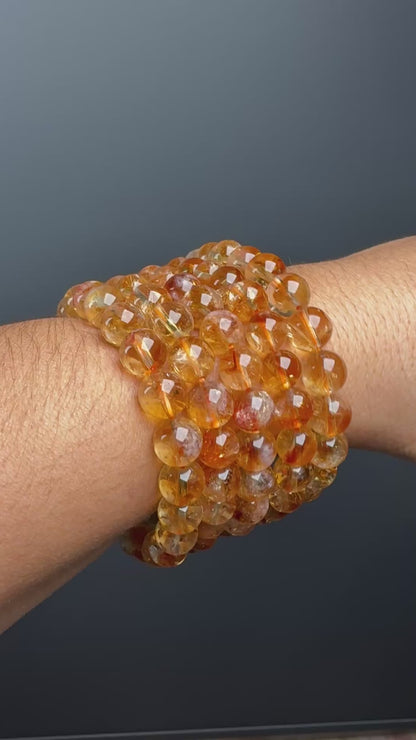 8 MM Citrine Bracelets (5 Pieces)