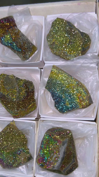 Rainbow Chalcopyrite Crystal Lot