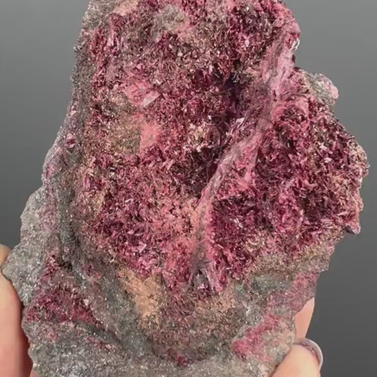 Purple-Pink Erythrite Crystal Cluster