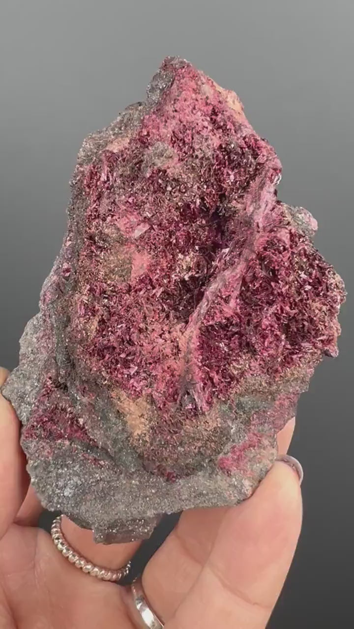 Purple-Pink Erythrite Crystal Cluster