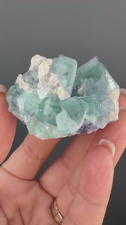 New Piece! Porcelain Fluorite Cluster, Blue-Purple Porcelain Fluorite Cluster