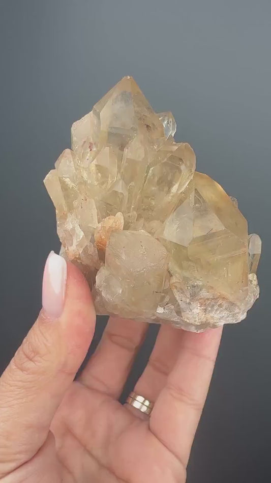 Kundalini Energy! Natural Kundalini Citrine Point,Raw Kundalini Citrine