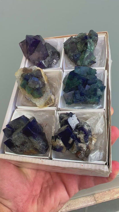 Color Change Green-Purple Fluorite  Crystal Lot