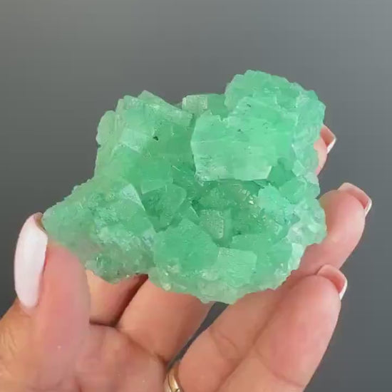 Purification, Balance, Protection! Transparent Gemmy Cubic Green Halite Specimen
