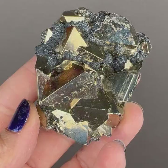 Lustrous Cubic Pyrites from Peru, Pyrite Specimen