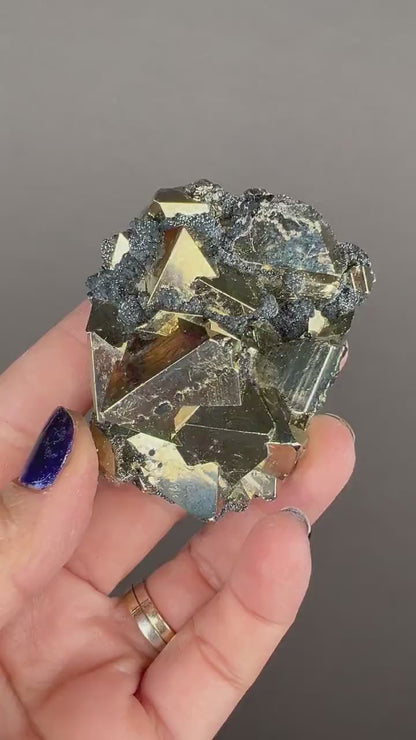 Lustrous Cubic Pyrites from Peru, Pyrite Specimen