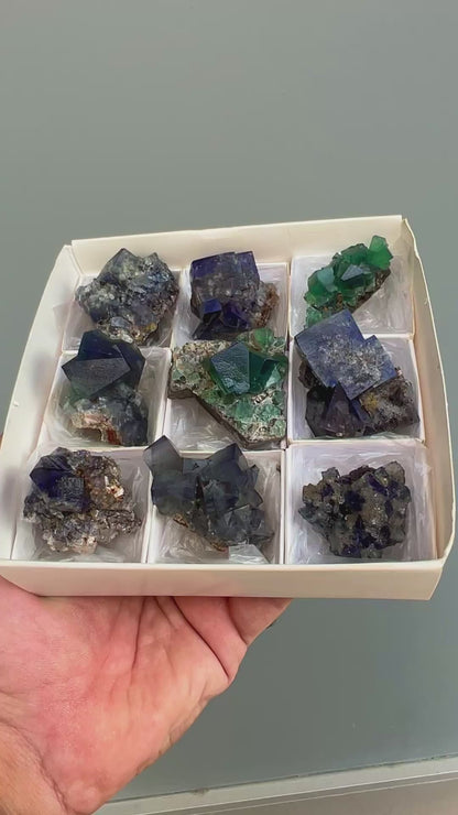 Color Change Green-Purple Fluorite  Crystal Lot