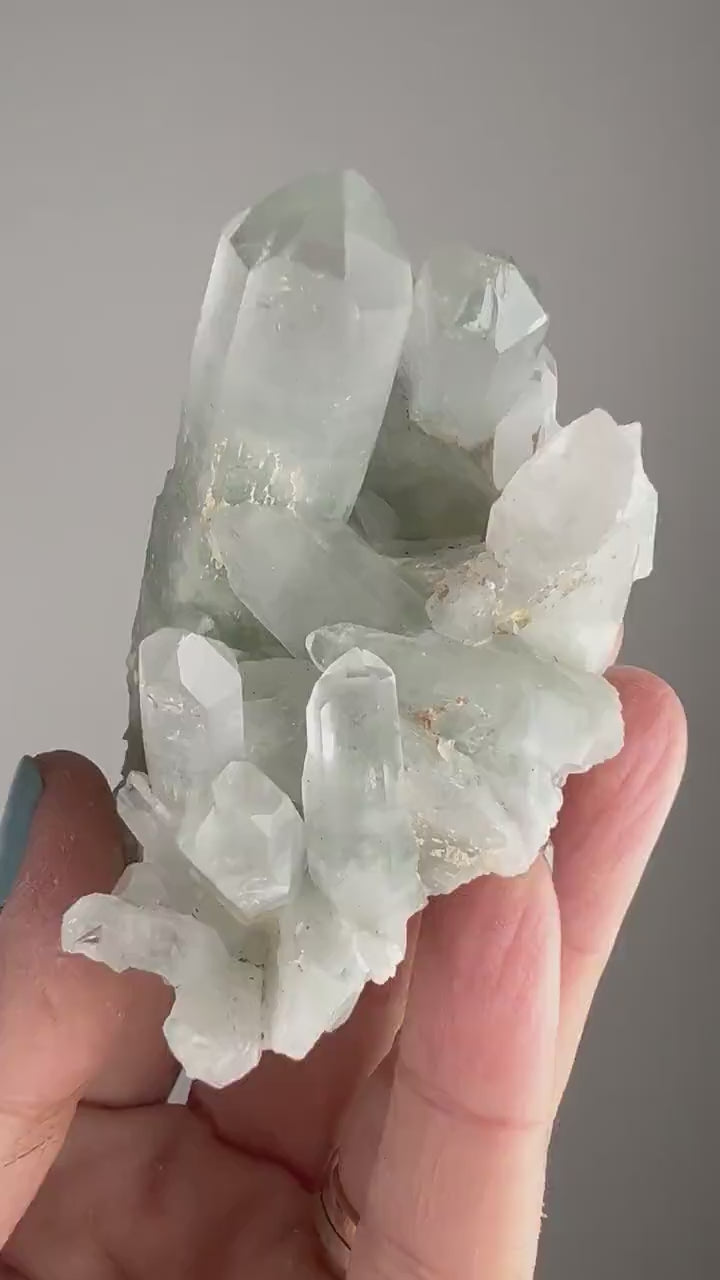 Feel Serenity! Quartz with Green Fuchsite Inclusions Crystal From Brazil