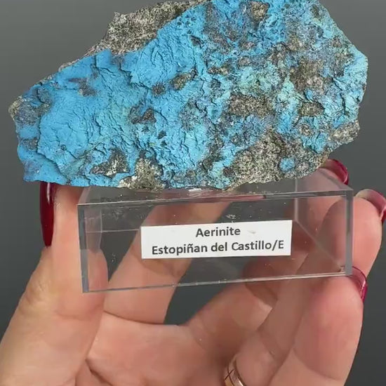 Rare! Blue Aerinite  Crystal from Spain (New Location)