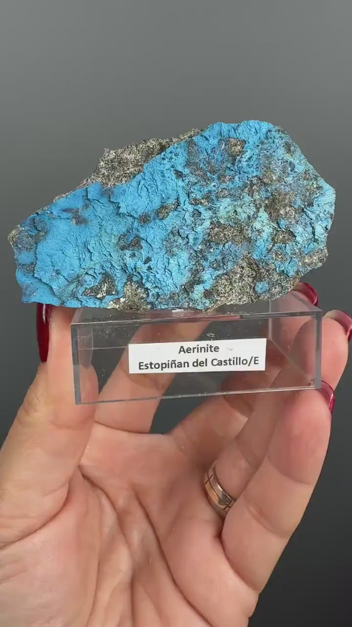 Rare! Blue Aerinite  Crystal from Spain (New Location)