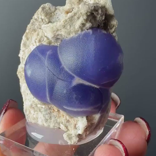 Very Rare! Botryoidal Bluish Purple Fluorite Specimen