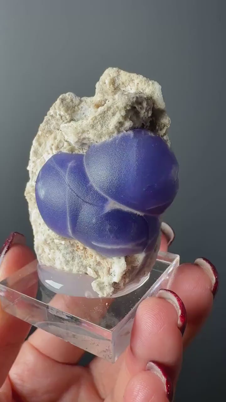 Very Rare! Botryoidal Bluish Purple Fluorite Specimen