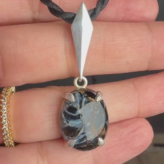 Dendritic Agate, Dendritic Agate Pendant, Dendritic Agate Crystal Pendant, 925 Sterling Silver