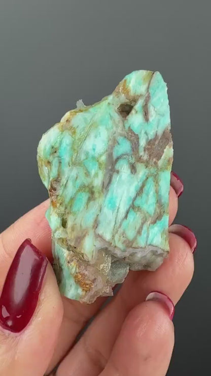 Natural Collawood  (Colla Petrified Wood) with Chrysocolla