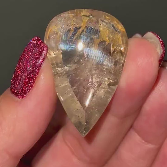 Covellite in Quartz from Brazil