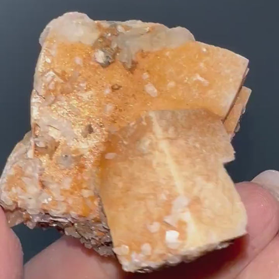 Amazing Pattern! Quartz  on Octahedral Dolomite Crystal