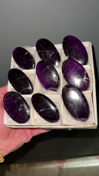 Purpurite Crsytal Palm Stone Lot