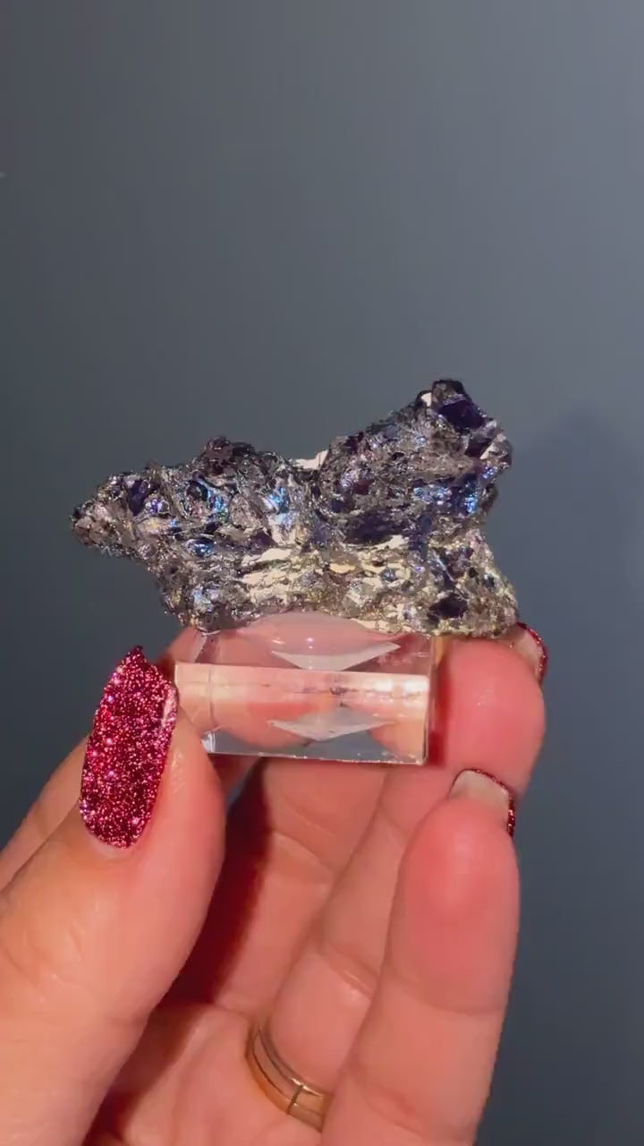 Rare!! Purple-Blue Covellite Specimen From Leonard Mine, Butte Dist. Montana USA