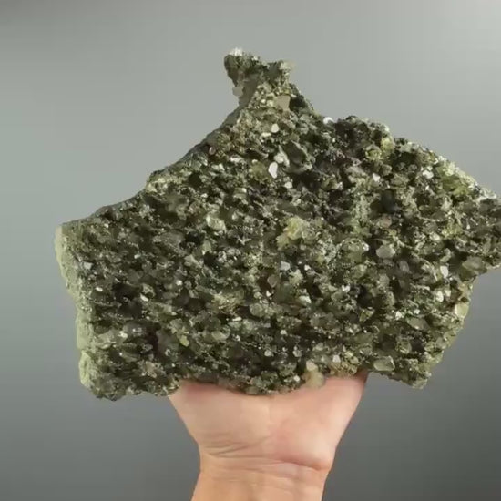 Big Size! Forest Quartz with Epidote! Sparkly Green Epidote with Quartz