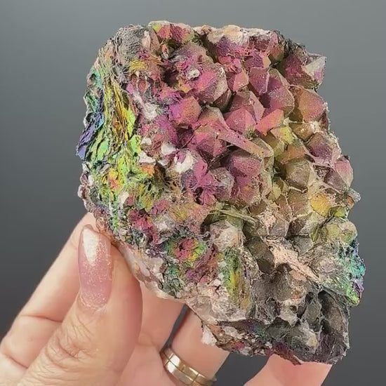 Iridescent Colorful Goethite with Quartz Specimen, Big Size Goethite with Quartz Specimen