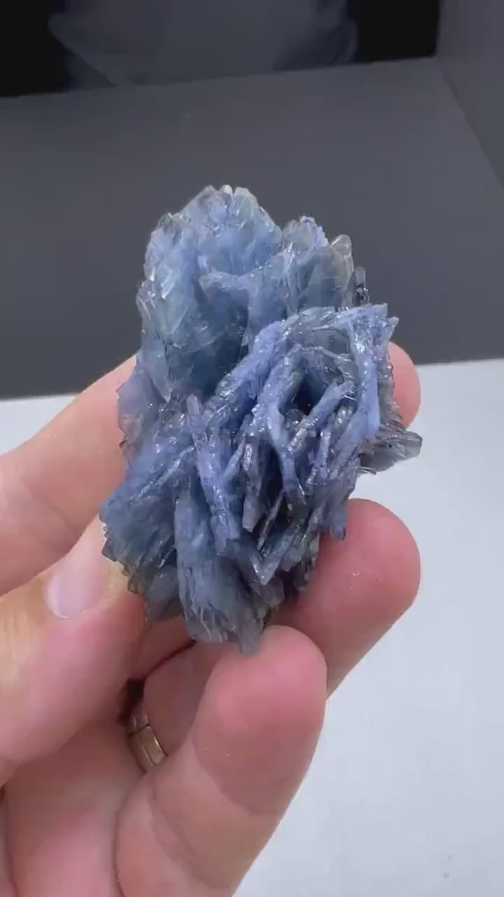 Amazing Color! Blue Barite Crystals Cluster