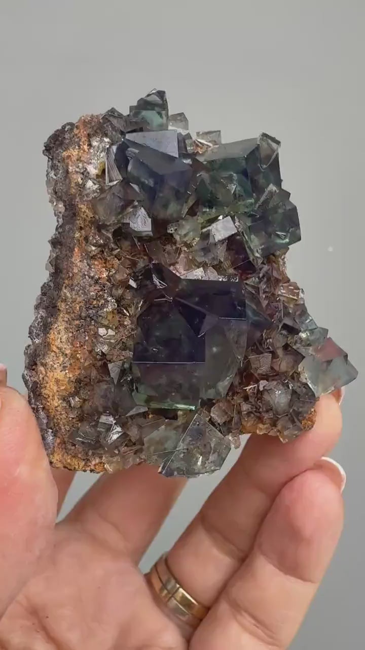 Color Change Green-Purple Fluorite Specimen, Fluorite Crystal