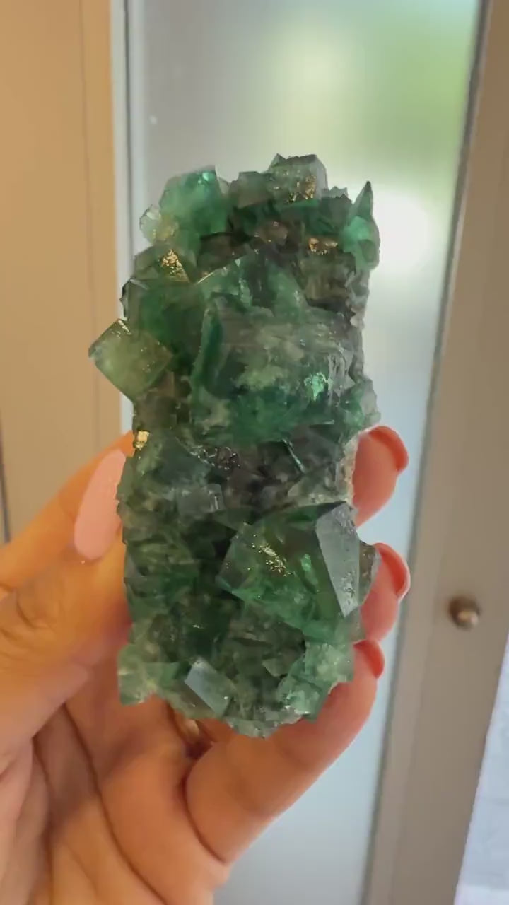 Color Change Green-Purple Fluorite Specimen, Fluorite Crystal