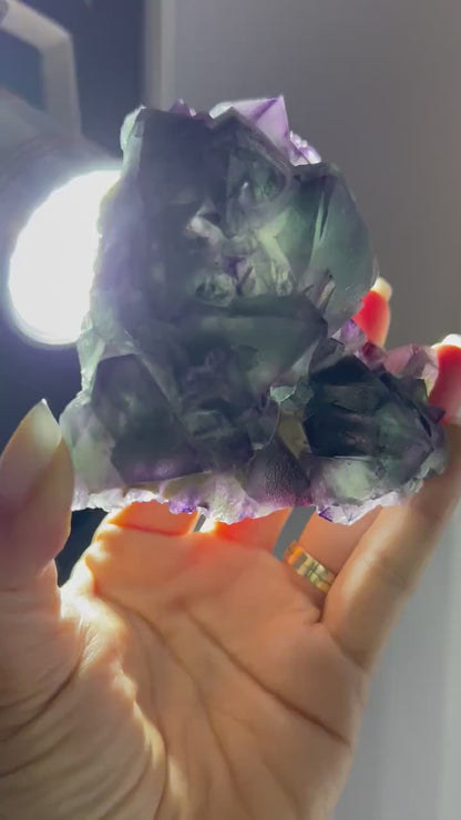 Magical Colors!Octahedral De An Fluorite Specimen, Fluorite Crystal