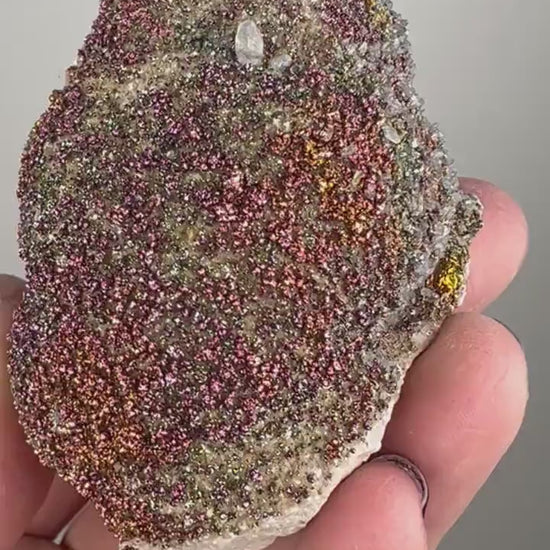 Rainbow Crystals! Chalcopyrite Mineral Specimen from Kosovo