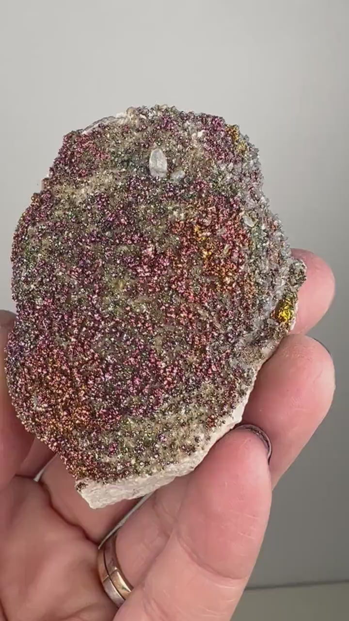 Rainbow Crystals! Chalcopyrite Mineral Specimen from Kosovo