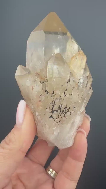 Raw Kundalini Citrine Point: Natural Congo Kundalini Quartz Crystal